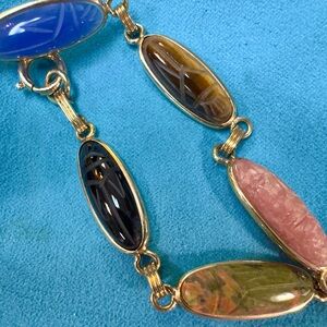 Elegant GF Multicolor Gemstone Bracelet